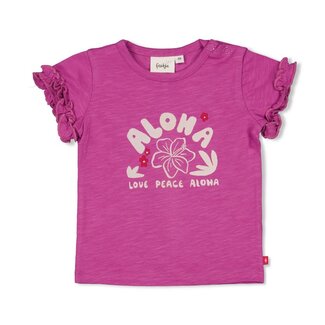 Feetje Feetje - T-shirt Paars - Love Peace Aloha