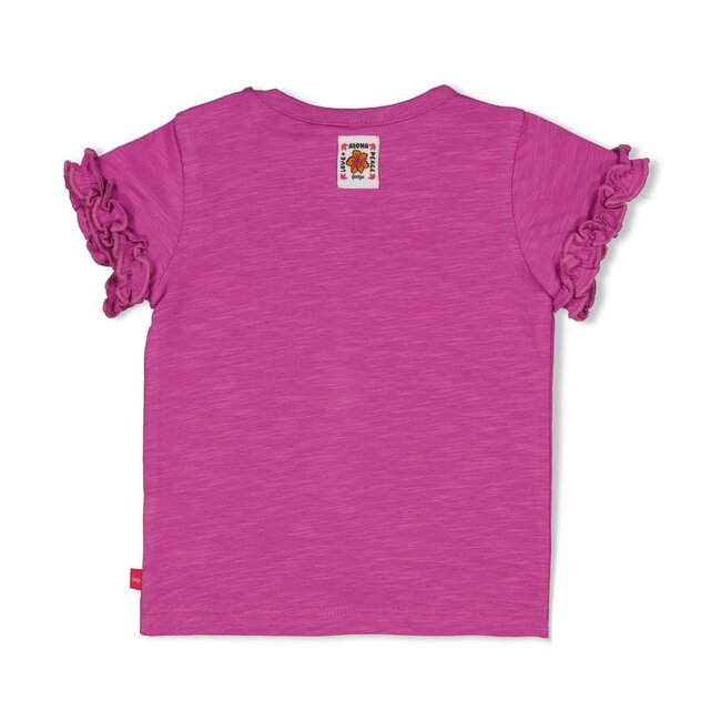 Feetje - T-shirt Paars - Love Peace Aloha