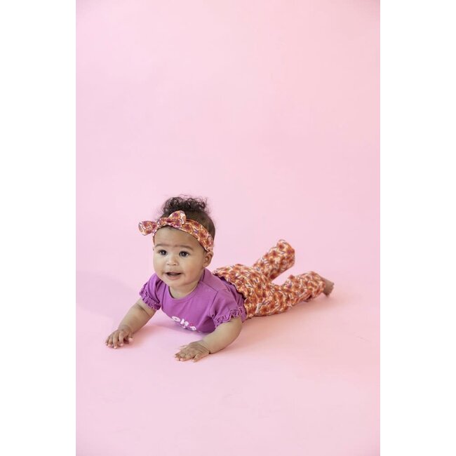 Feetje - T-shirt Paars - Love Peace Aloha