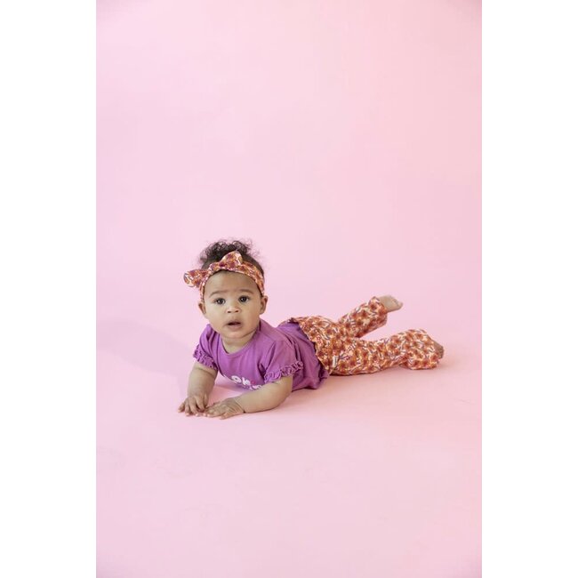 Feetje - T-shirt Paars - Love Peace Aloha