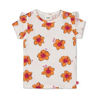 Feetje Feetje - T-shirt AOP Wit - Love Peace Aloha