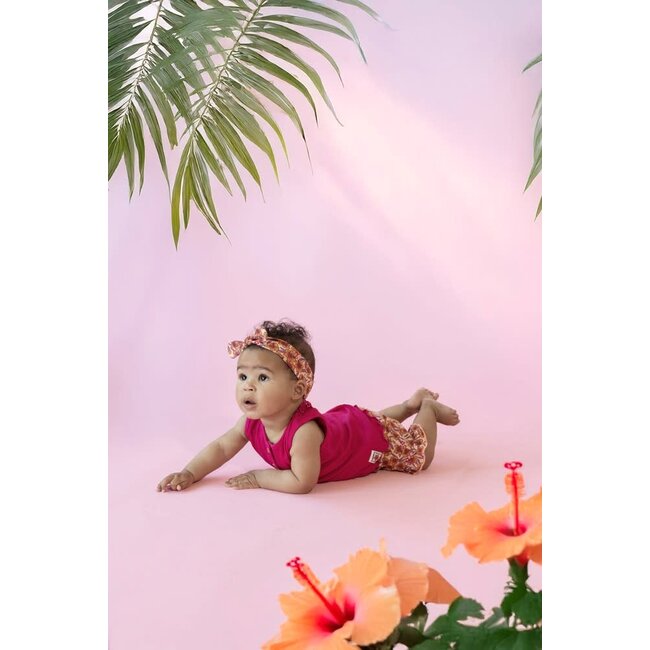 Feetje - Short AOP Perzik - Love Peace Aloha