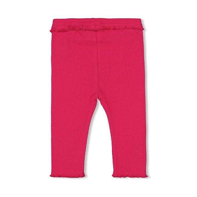 Feetje - Legging / Broek Rib Fuchsia - Love Peace Aloha