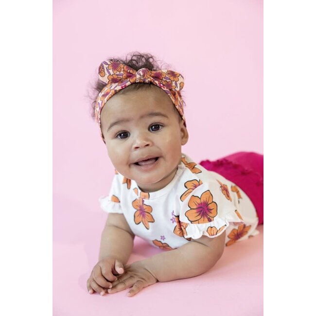 Feetje - Haarband AOP Perzik - Love Peace Aloha