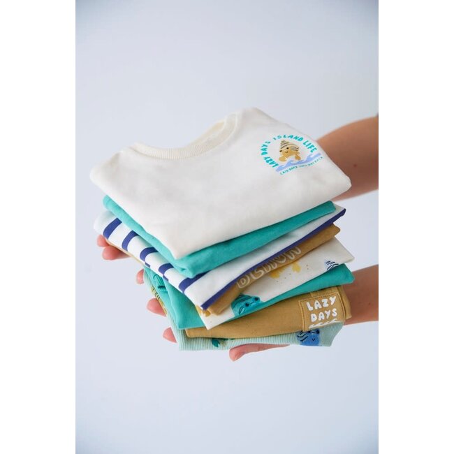 Feetje - T-shirt Streep Blauw - Lazy Days