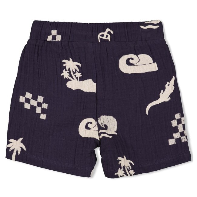 Feetje - Short Mousseline AOP Indigo - Lagoon Legends