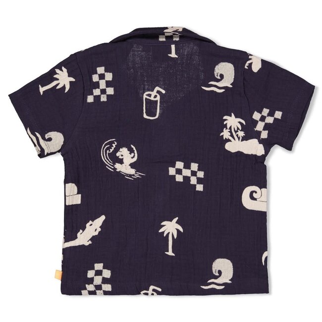 Feetje - Blouse Mousseline AOP Indigo - Lagoon Legends