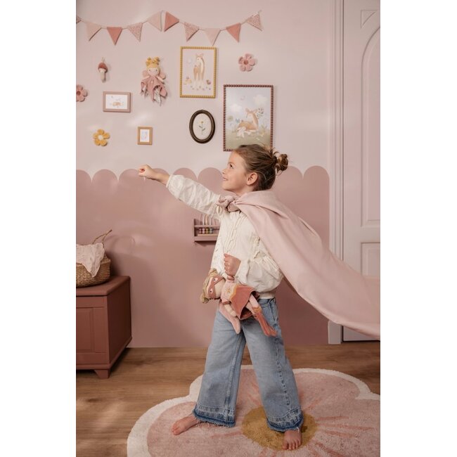 Little Dutch - Knuffelpop Super Hero Rosa 35 cm