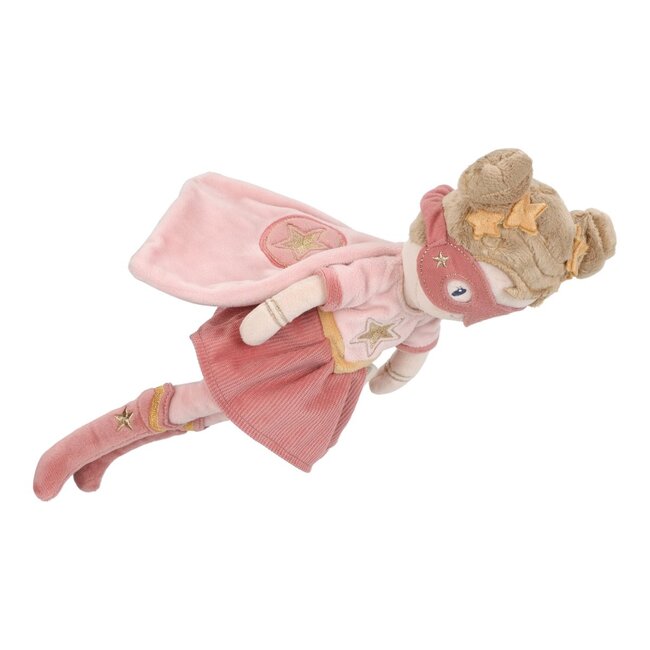 Little Dutch - Knuffelpop Super Hero Rosa 35 cm