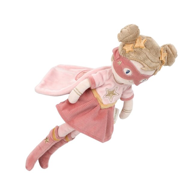 Little Dutch - Knuffelpop Super Hero Rosa 35 cm