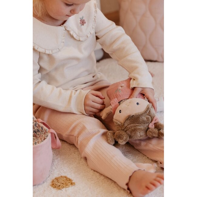 Little Dutch - Little Dutch - Babypop in Mandje Rosa 30 cm