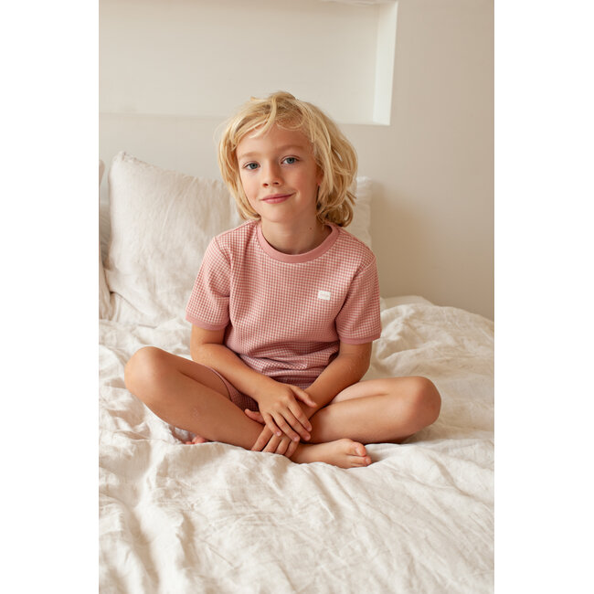 Feetje - Shortama Wafel Zomer Pyjama - Mauve