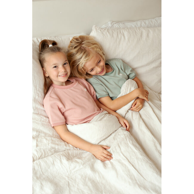 Feetje - Shortama Wafel Zomer Pyjama - Mauve