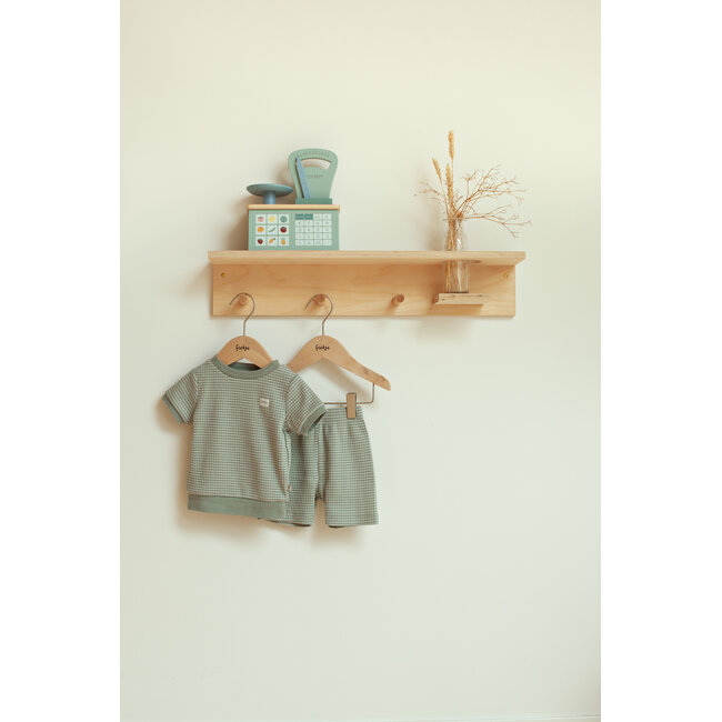 Feetje - Baby Shortama Wafel Zomer Pyjama - Zeegroen