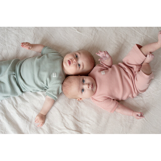 Feetje - Baby Shortama Wafel Zomer Pyjama - Zeegroen