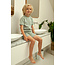 Feetje - Shortama Wafel Zomer Pyjama - Zeegroen