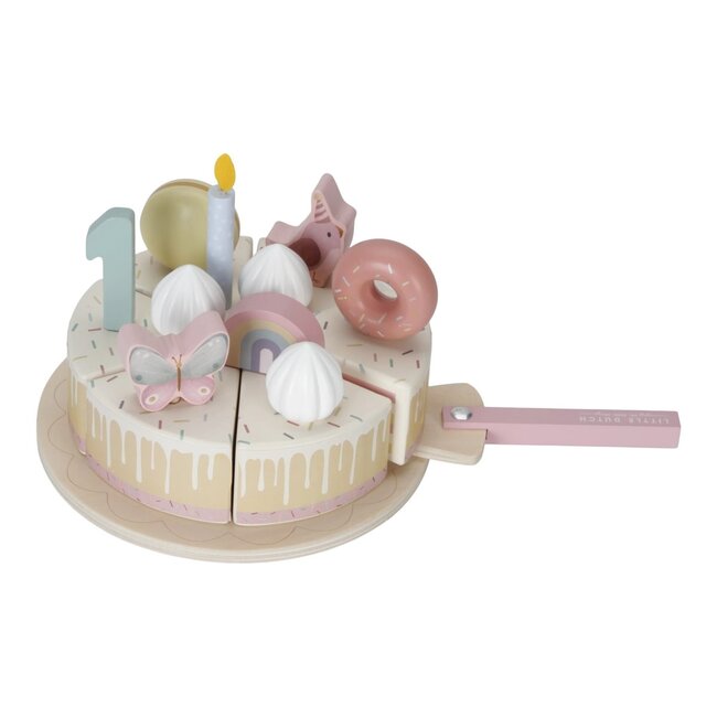 Little Dutch - Houten Verjaardagstaartje - Roze