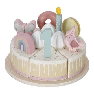 Little Dutch Little Dutch - Houten Verjaardagstaartje - Roze