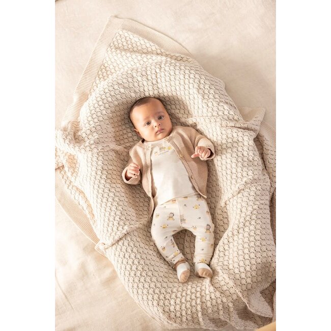 Feetje - Broek AOP Offwhite Melange - Honey Bear