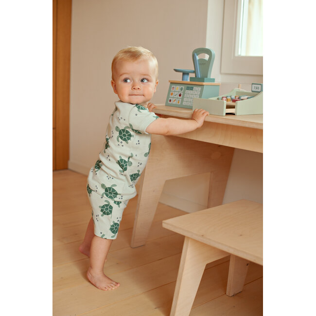 Feetje - Baby Shortama Zomer Pyjama Timmy Turtle - Mint - Premium Summerwear