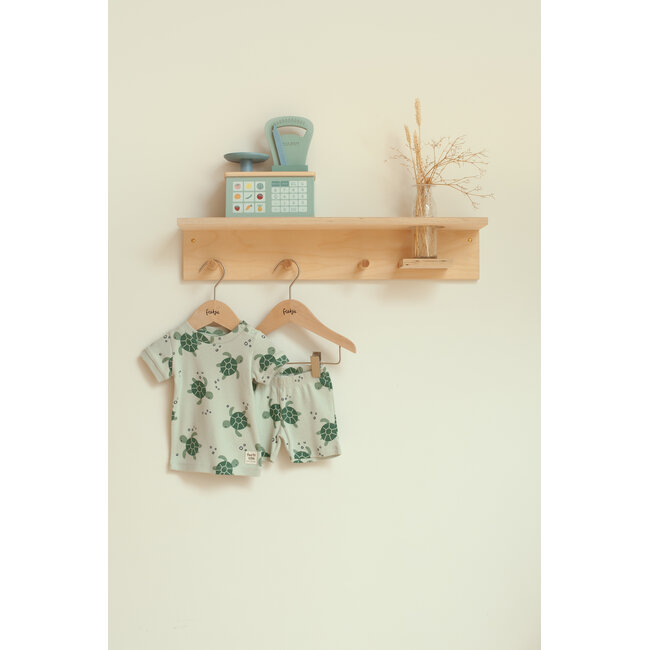 Feetje - Baby Shortama Zomer Pyjama Timmy Turtle - Mint - Premium Summerwear