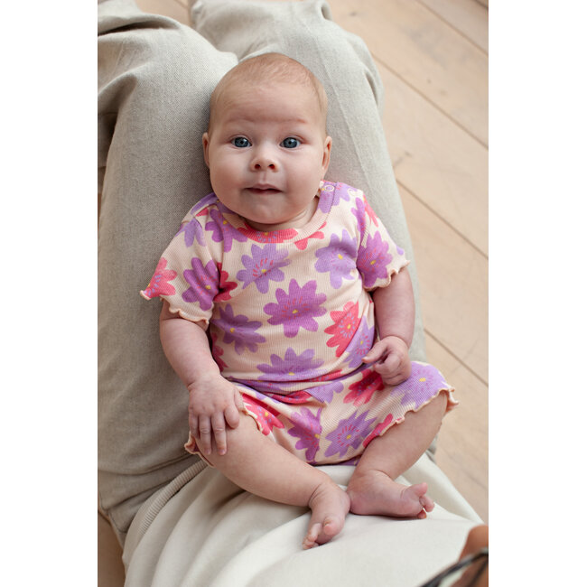 Feetje - Baby Shortama Zomer Pyjama Bibi Bloom - Lila - Premium Summerwear