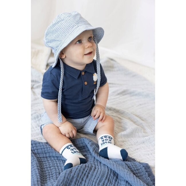 Feetje - Short Streep Chambray - Seaside Happiness