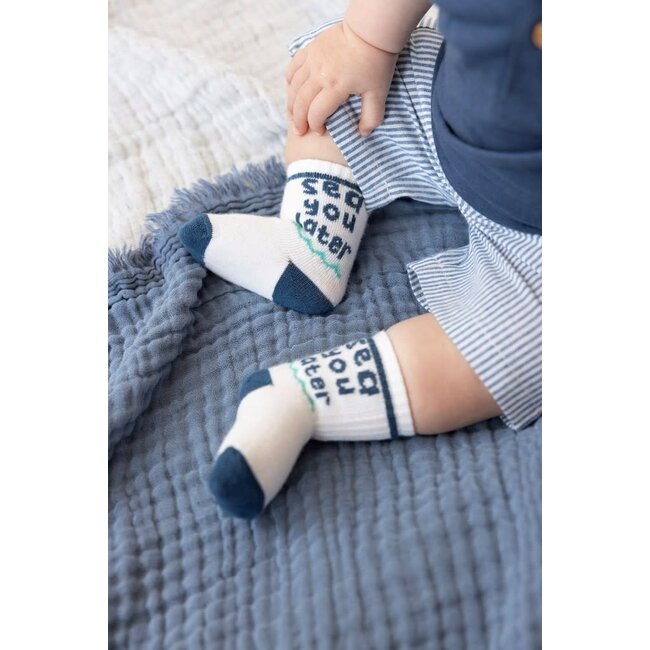 Feetje - Short Streep Chambray - Seaside Happiness