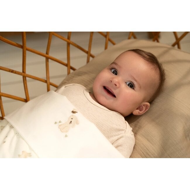 Little Dutch - Ledikantlaken Geborduurd - Baby Bunny