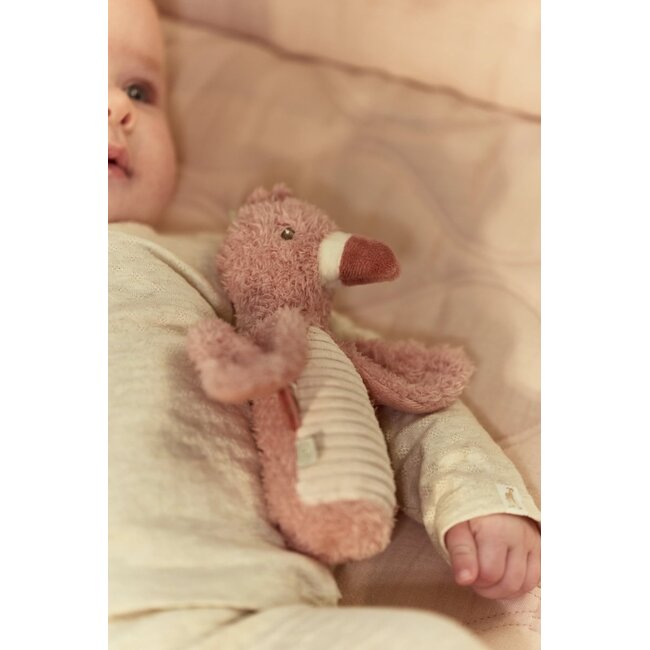 Little Dutch - Knijpspeeltje met Rammel Flamingo - Safari Friends