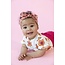 Feetje - Flare Broek Rib Fuchsia - Love Peace Aloha