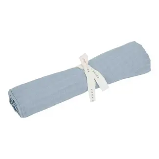 Little Dutch Little Dutch - Swaddle Doek Hydrofiel - Pure Denim Blue