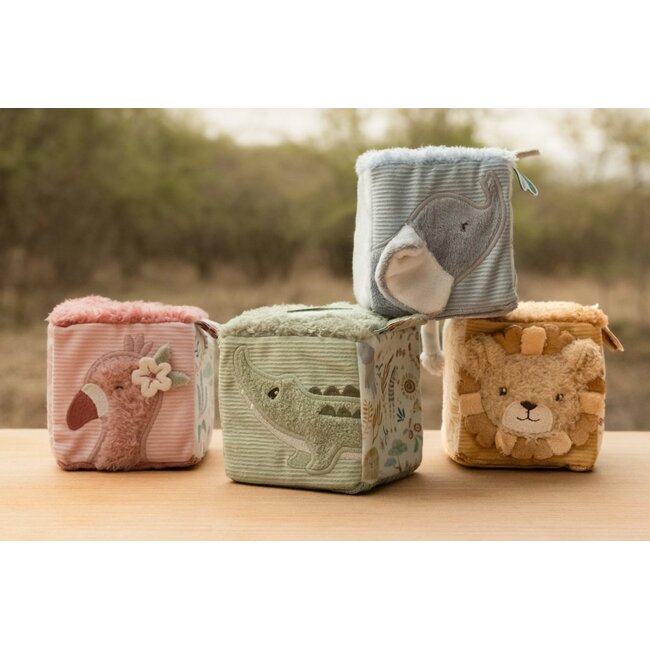 Little Dutch - Zachte Blokkenset - Safari Friends