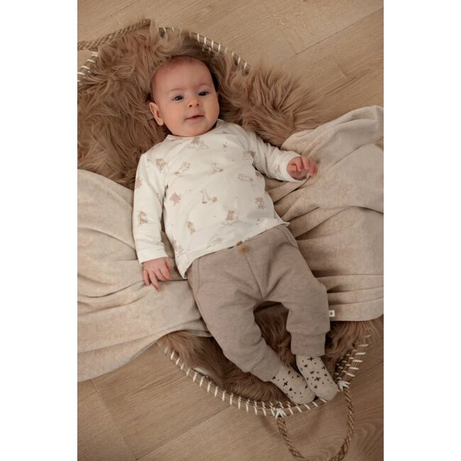 Feetje - Broek Bruin Melange - The Cuddle Company