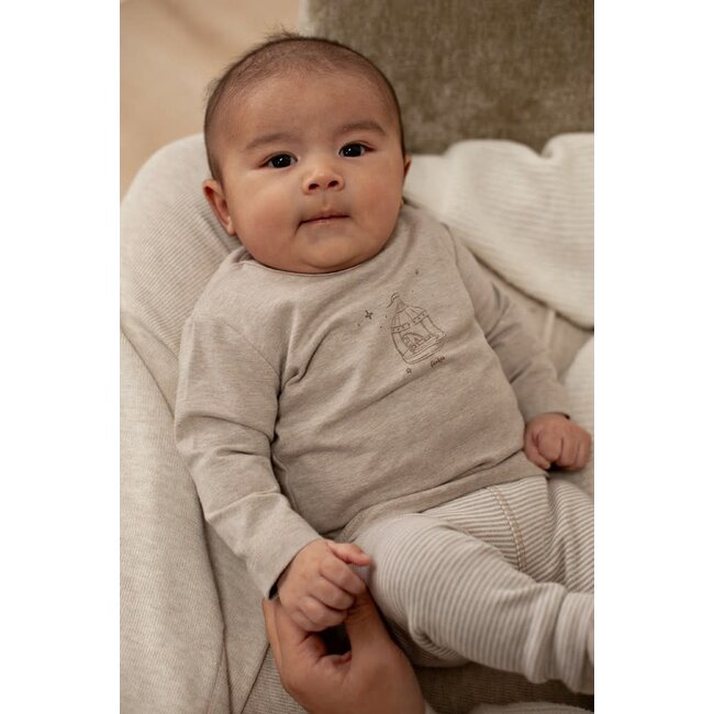 Feetje - Broek Streep Bruin Melange - The Cuddle Company
