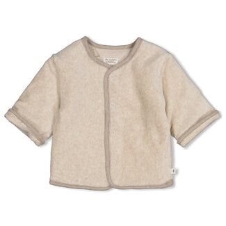 Feetje Feetje - Omkeerbaar Jasje Velours Rib Taupe Melange - The Cuddle Company