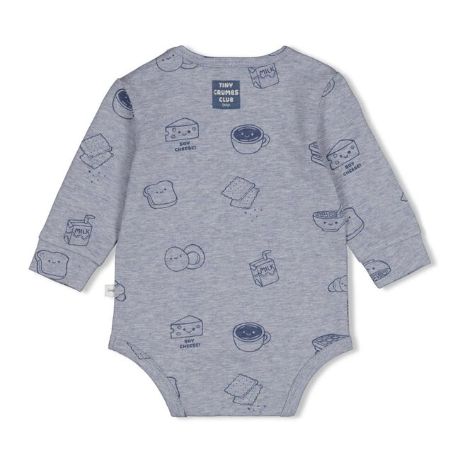 Feetje - Romper AOP Blauw Melange - Breakfast Buddy