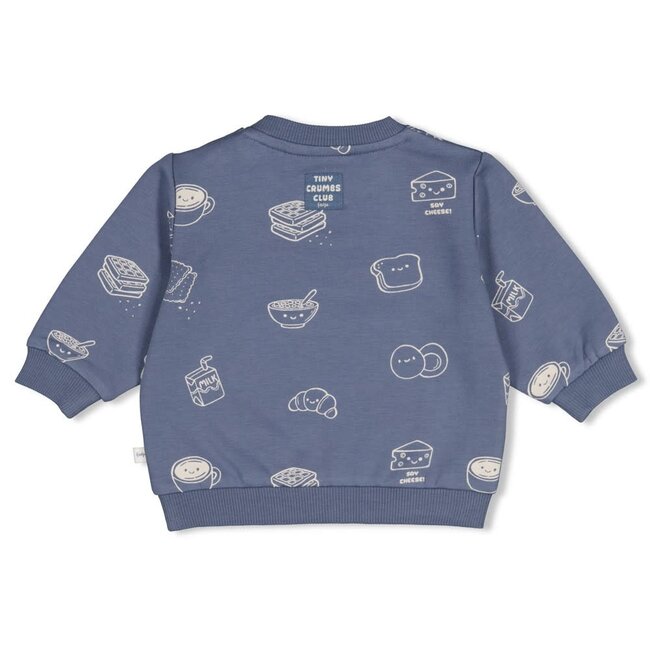 Feetje - Sweater AOP Blauw - Breakfast Buddy