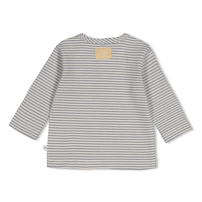 Feetje - Longsleeve Rib met Streep Blauw - Breakfast Buddy