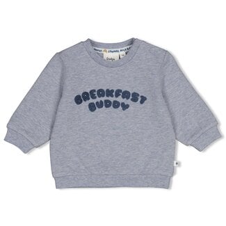 Feetje Feetje - Sweater Blauw Melange - Breakfast Buddy