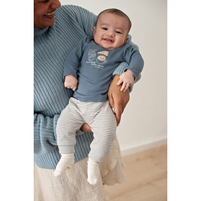 Feetje - Broek Rib met Streep Blauw - Breakfast Buddy