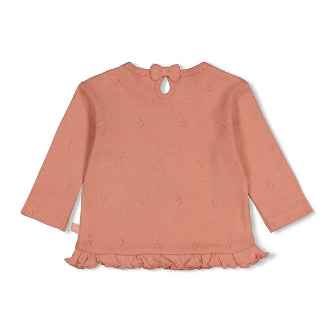 Feetje - Longsleeve Pointelle Rib Roze - Fall in Love
