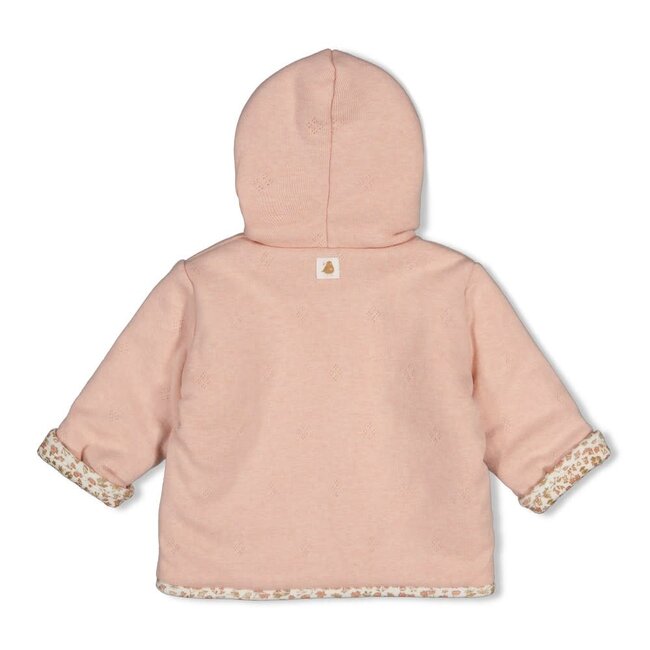 Feetje - Omkeerbaar Jasje met Capuchon Roze Melange - Fall in Love