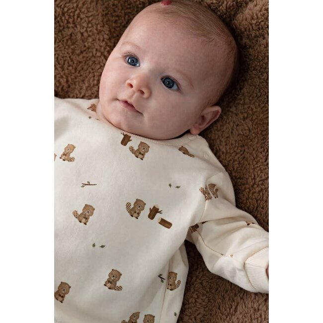 Feetje - Sweater AOP Relaxed Fit Offwhite - Tiny Timber Tales
