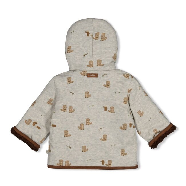 Feetje - Omkeerbaar Teddy Jasje met Capuchon Bruin - Tiny Timber Tales