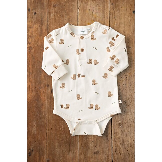Feetje - Romper AOP Offwhite - Tiny Timber Tales
