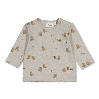 Feetje Feetje - Longsleeve AOP Grijs Melange - Tiny Timber Tales