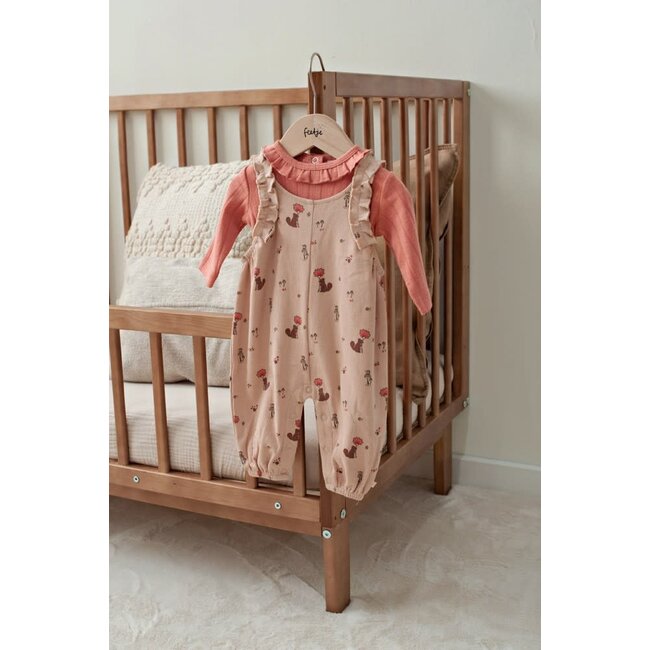 Feetje - Longsleeve Pointelle Rib Roze - Forest Garden