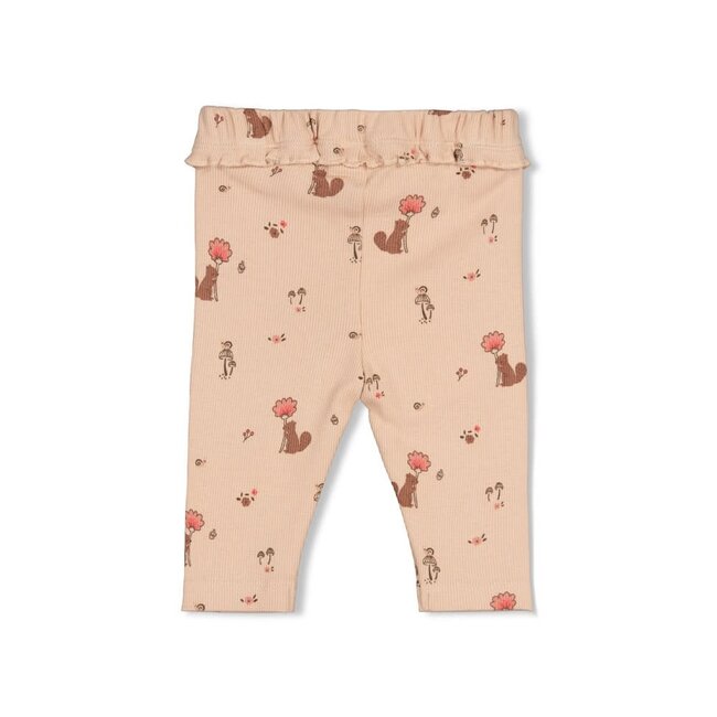 Feetje - Legging / Broek Rib AOP Zand - Forest Garden