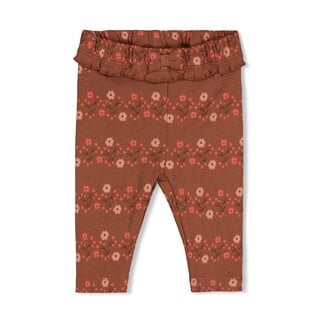 Feetje Feetje - Legging / Broek Rib AOP Bruin - Forest Garden
